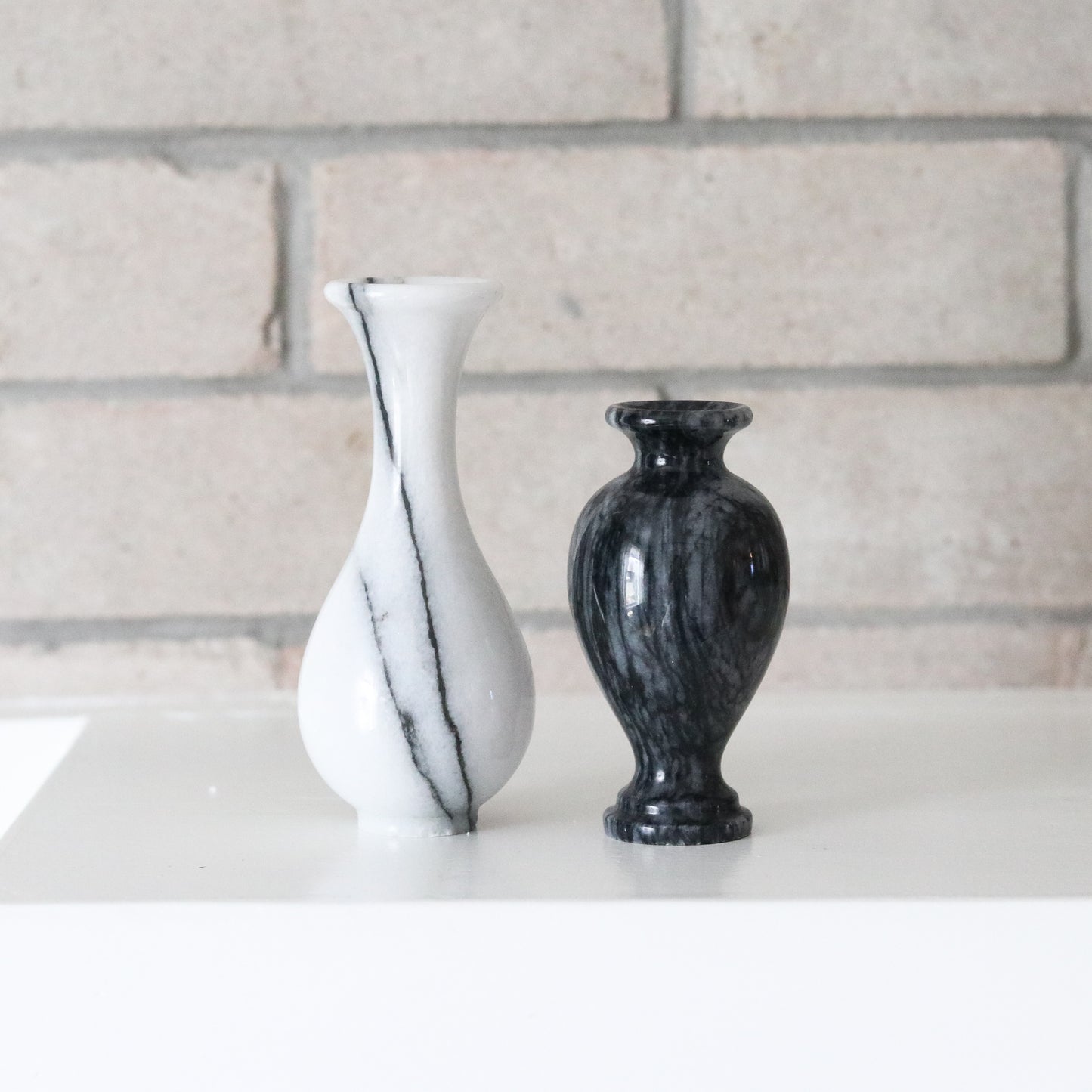 Small Marble Bud Vases (Set)