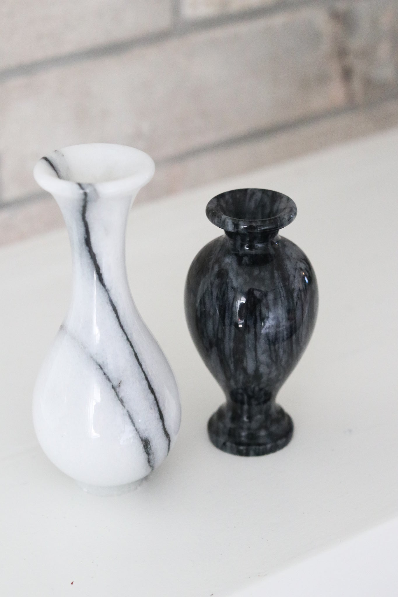 Small Marble Bud Vases (Set)