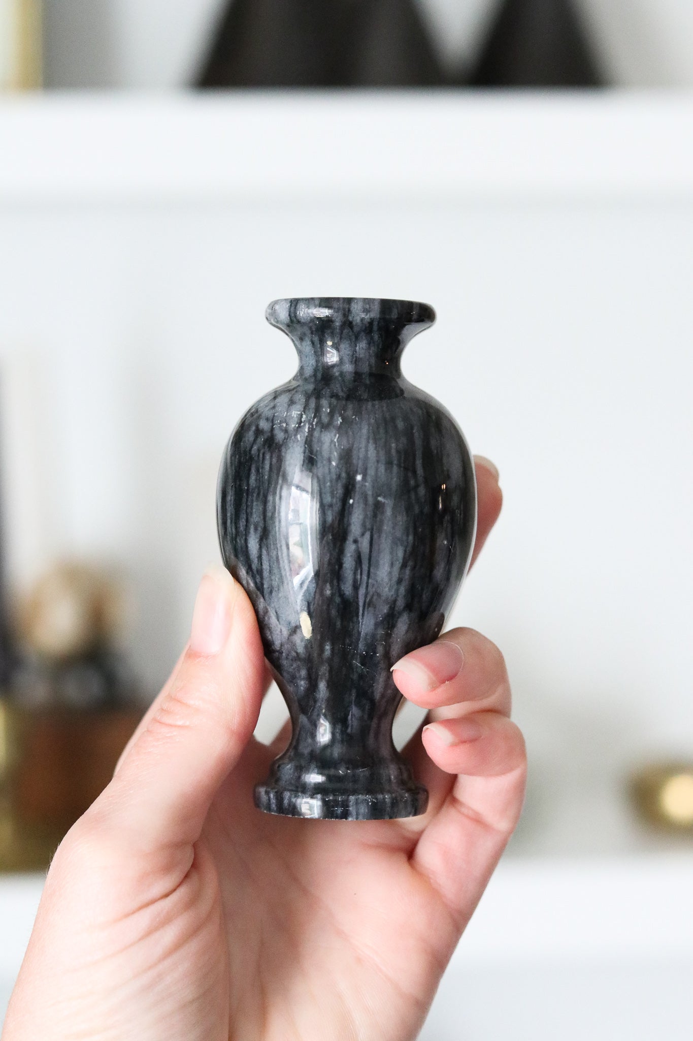 Small Marble Bud Vases (Set)