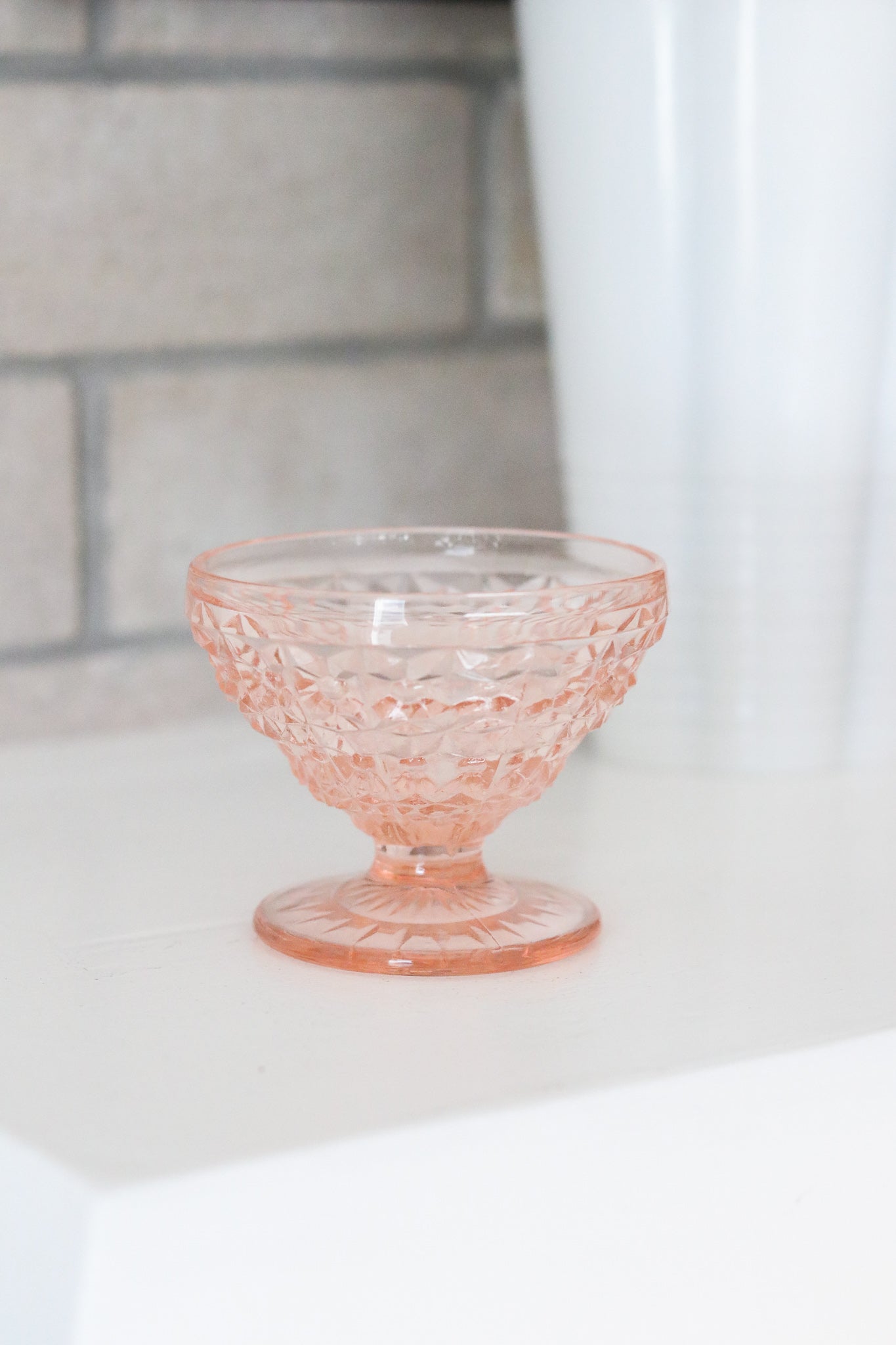 Pink Depression Glass Ice Cream Cups (4pc)