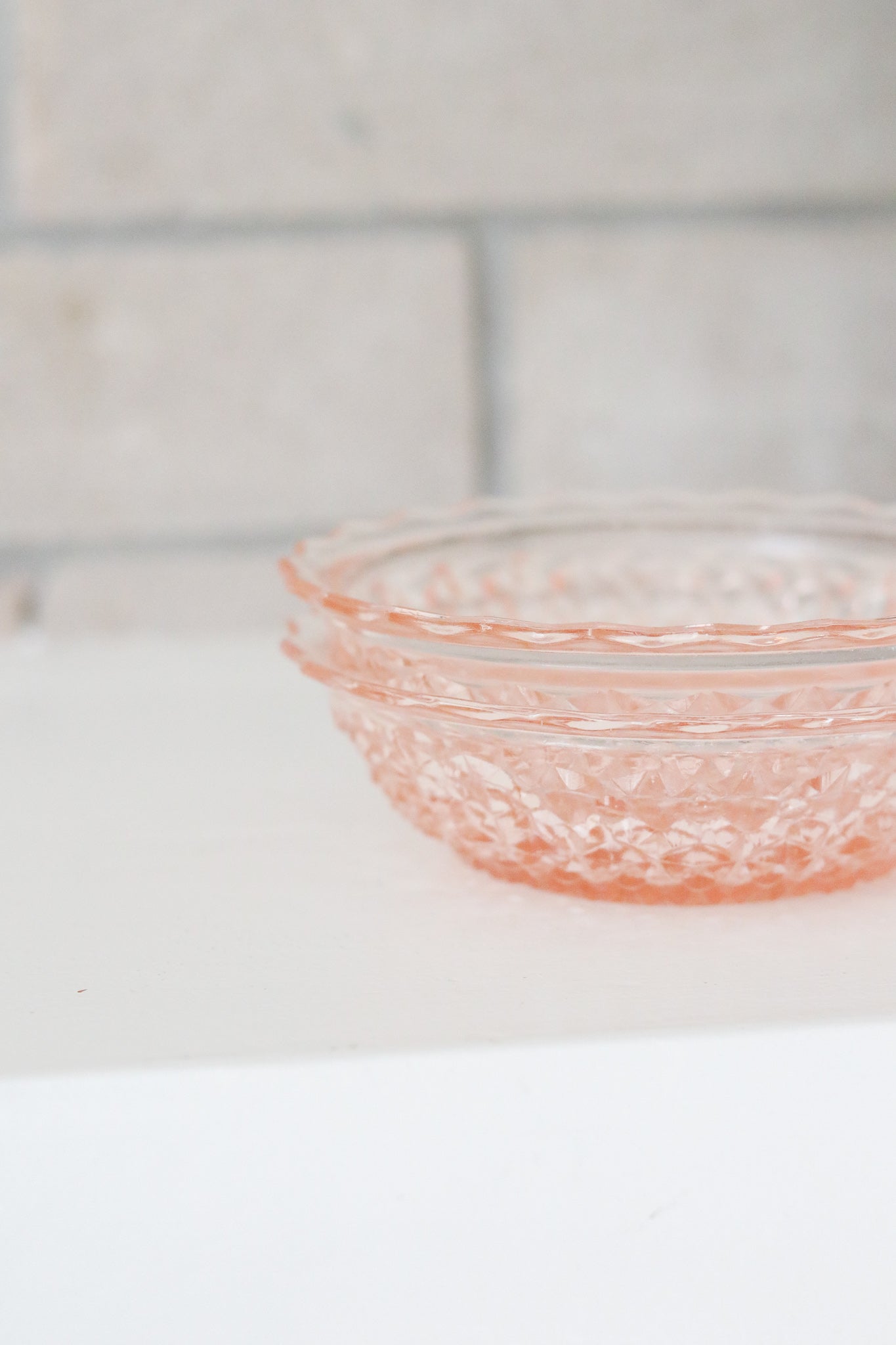 Pink Depression Glass Bowls (2pcs)