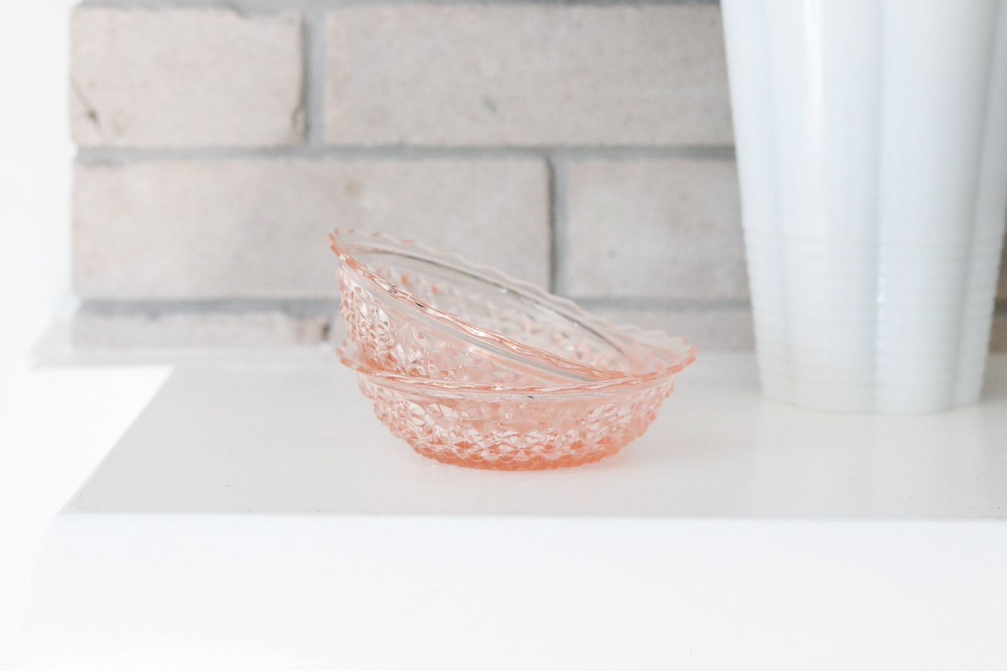 Pink Depression Glass Bowls (2pcs)