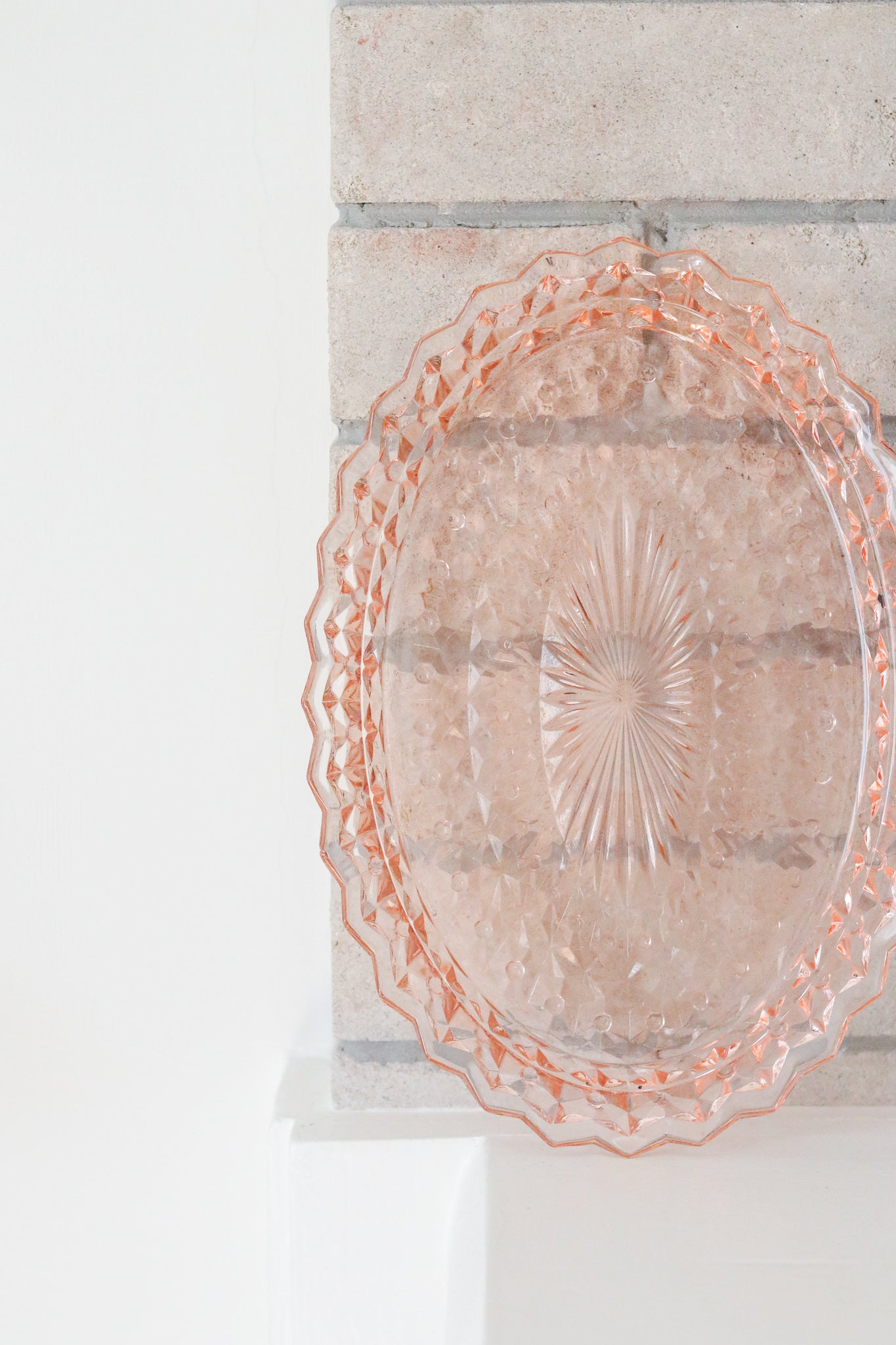Pink Depression Glass Plater