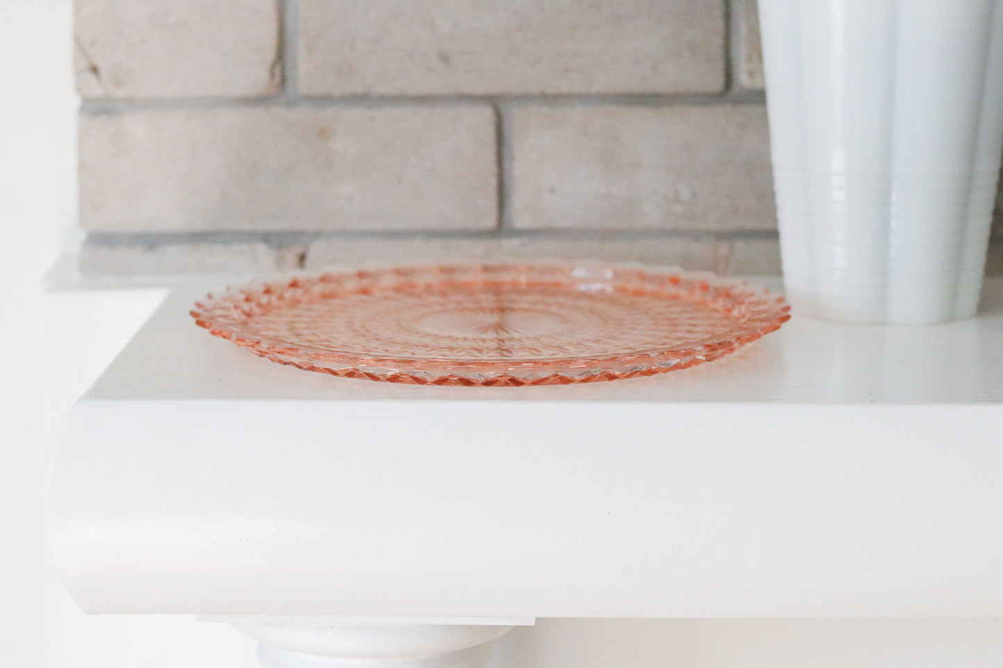 Pink Depression Glass Plater