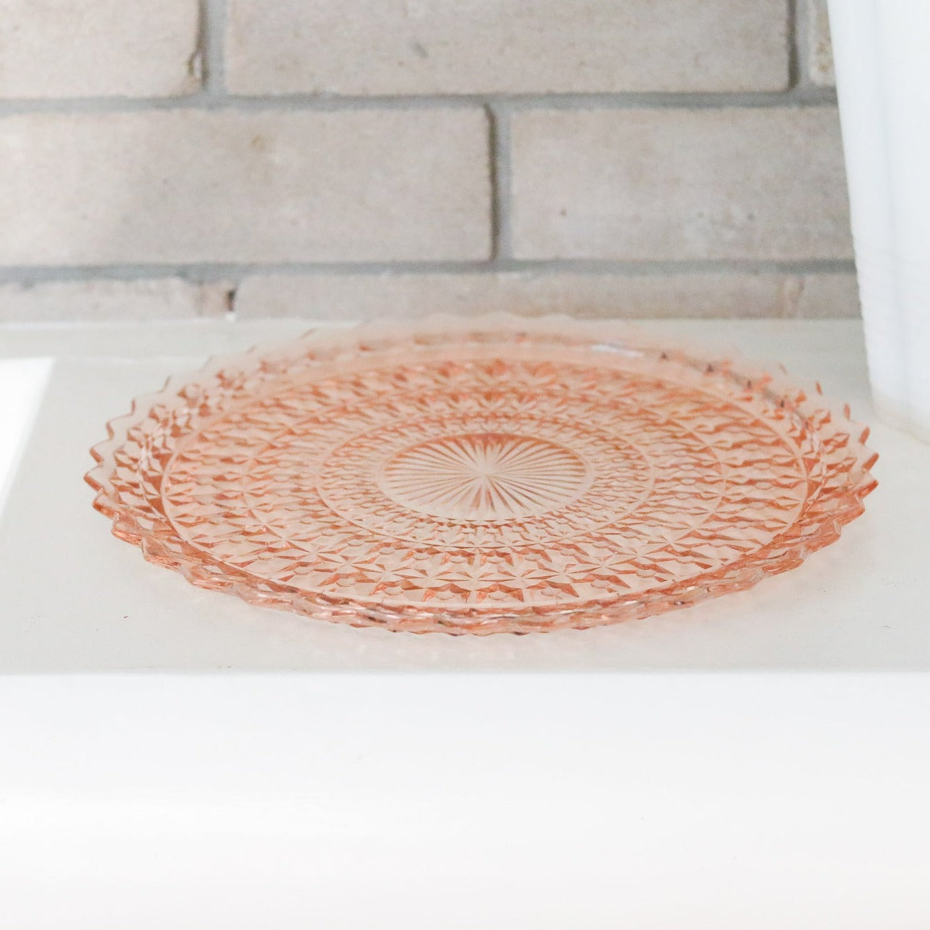 Pink Depression Glass Plater