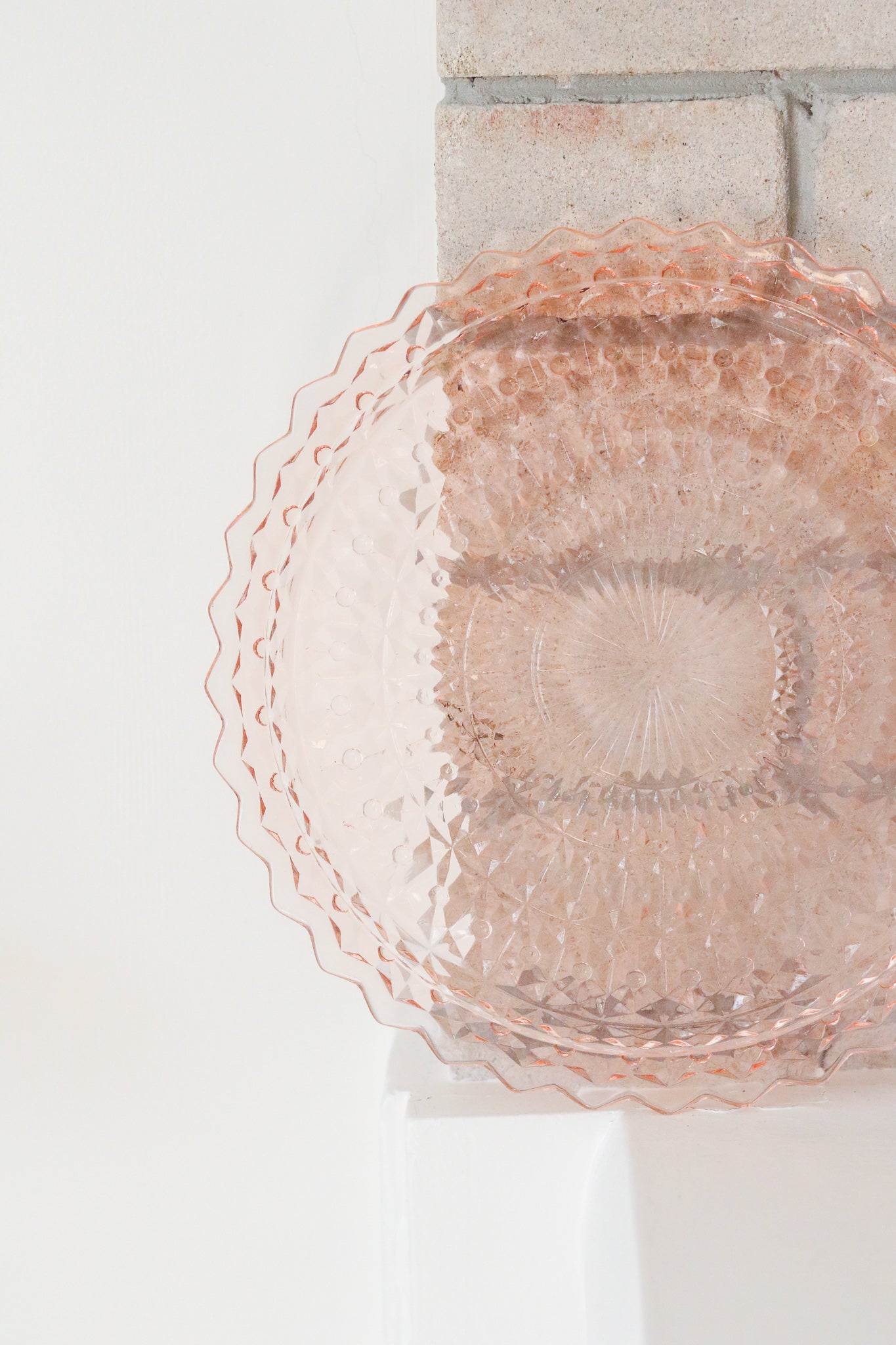 Pink Depression Glass Plater