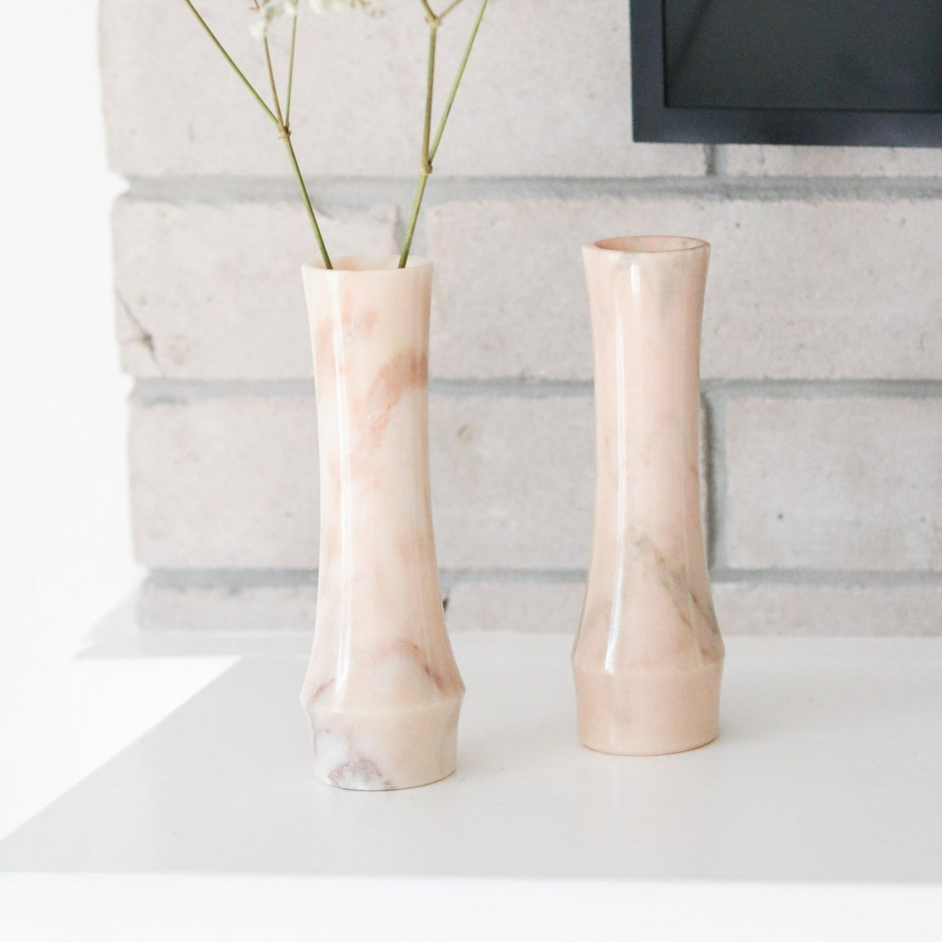 Pink Marble Vases (Set)
