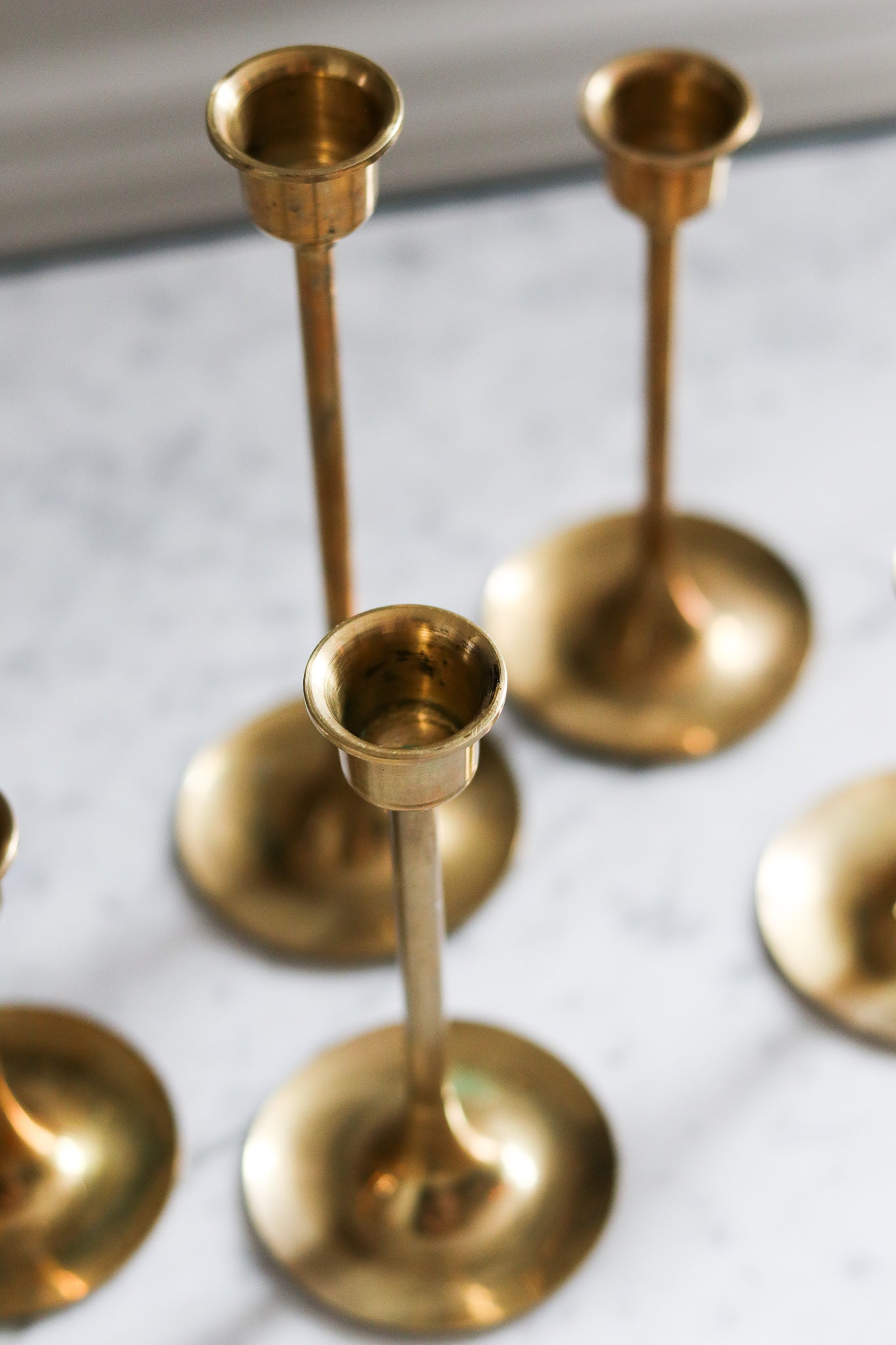 Brass Candle Stick Set (5)