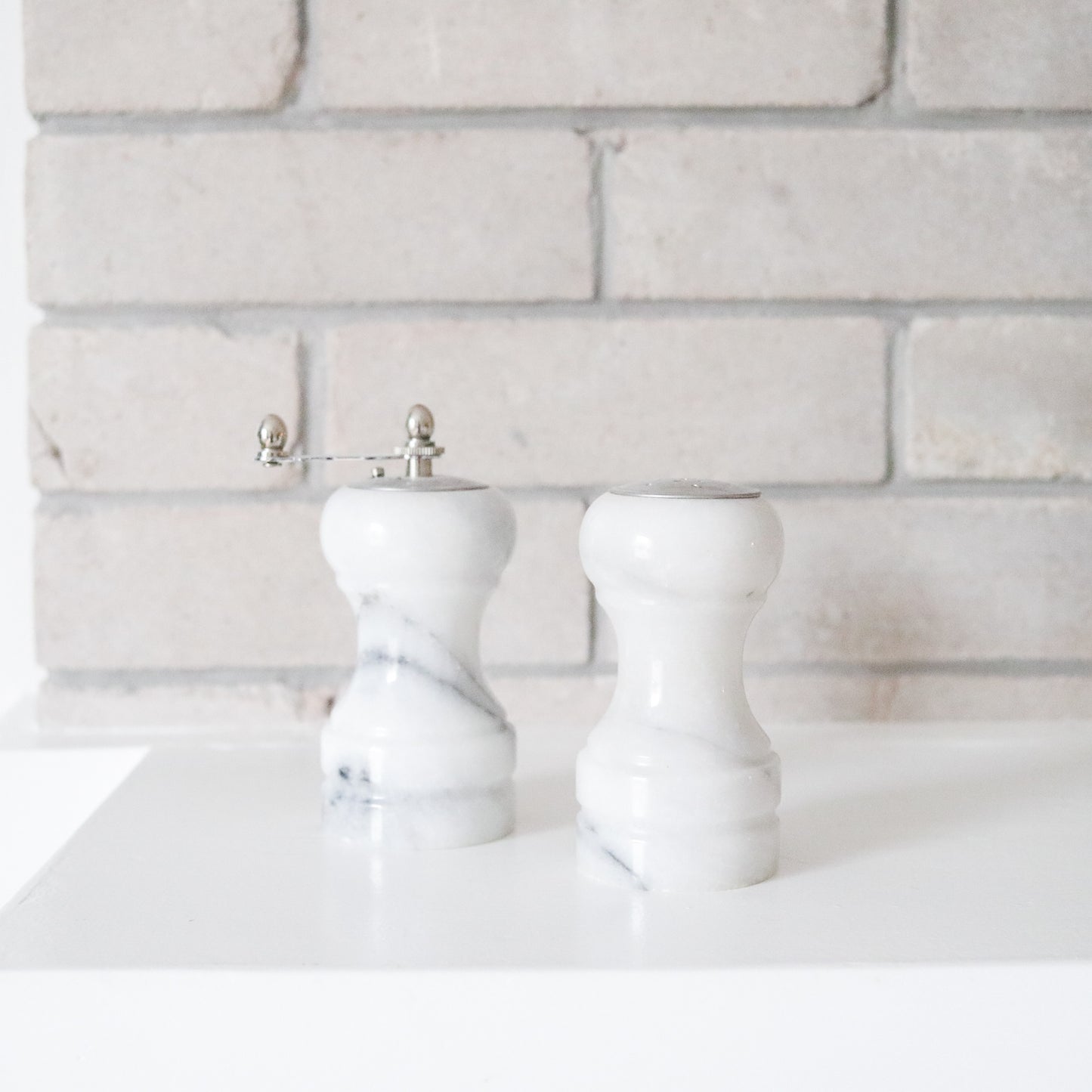 Marble Salt + Pepper Shakers