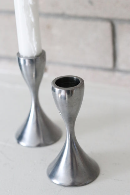Silver MCM Candle Holders (Set)