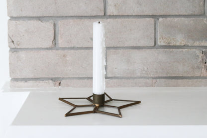 Brass + Glass Star Candle Holder