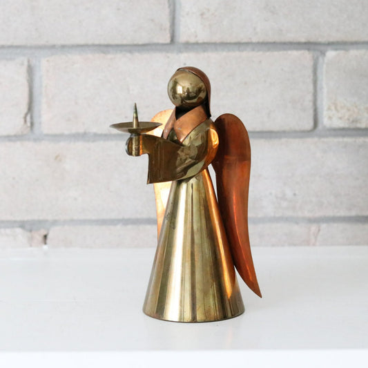 Copper + Brass Angel Candle Holder (Large)
