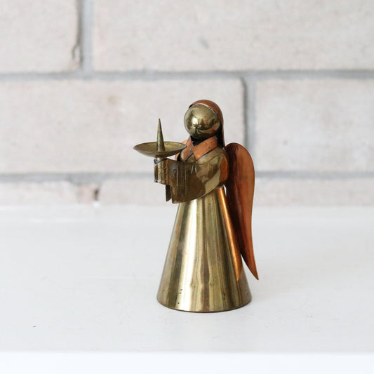 Copper + Brass Angel Candle Holder (Small)