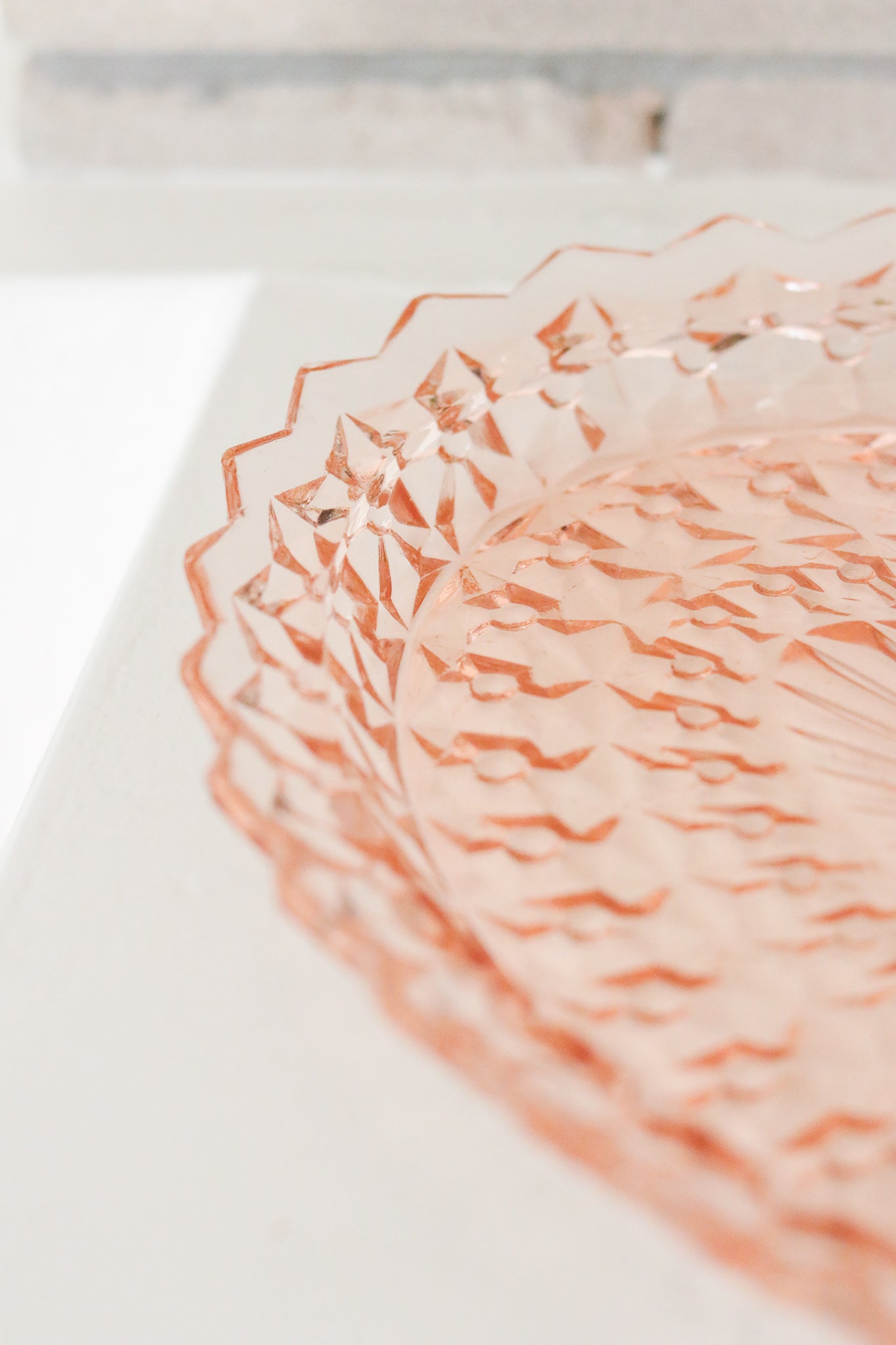 Pink Depression Glass Plater