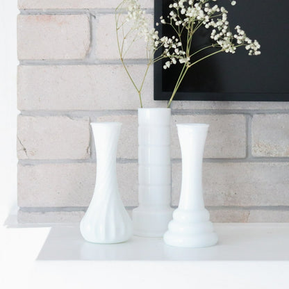 Milk Glass Vases (Set)