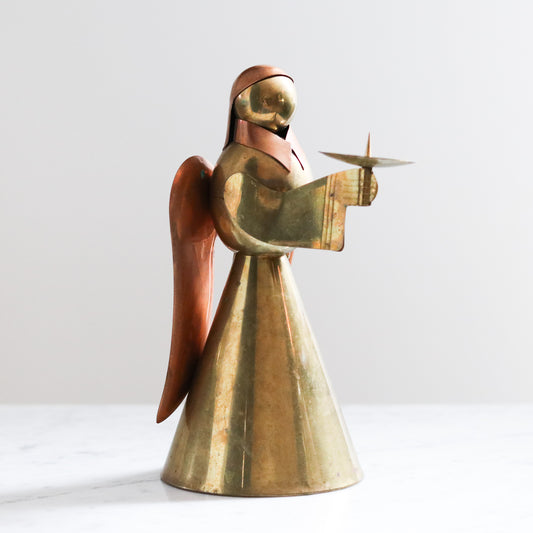 Copper + Brass Angel Candle Holder (Large)