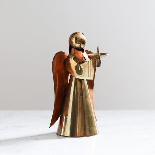 Copper + Brass Angel Candle Holder (Small)