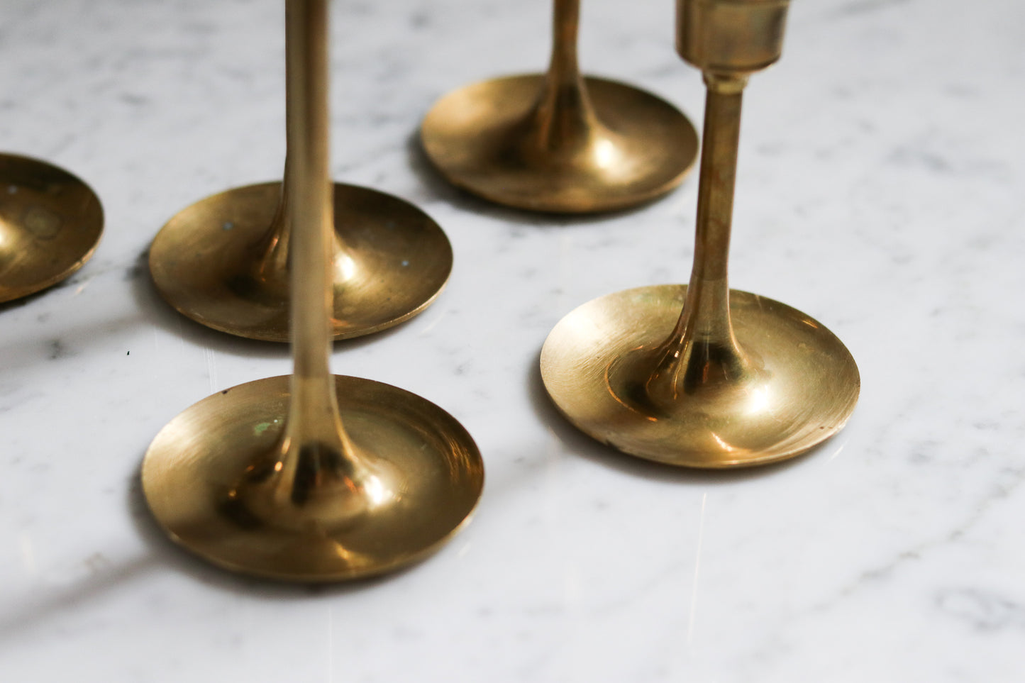 Brass Candle Stick Set (5)