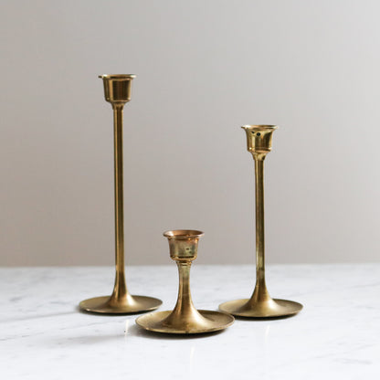 Brass Candle Stick Set (3)