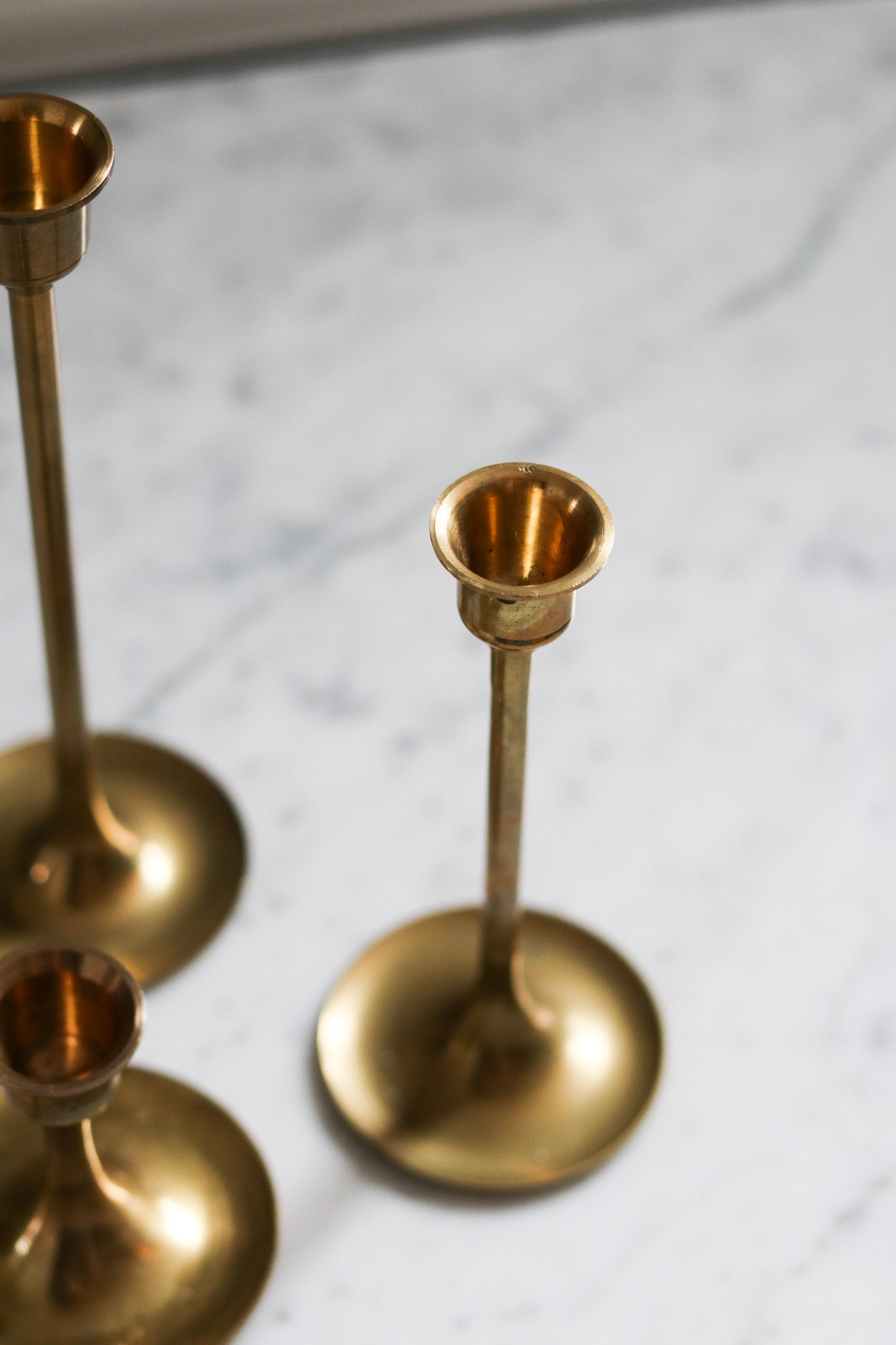 Brass Candle Stick Set (3)