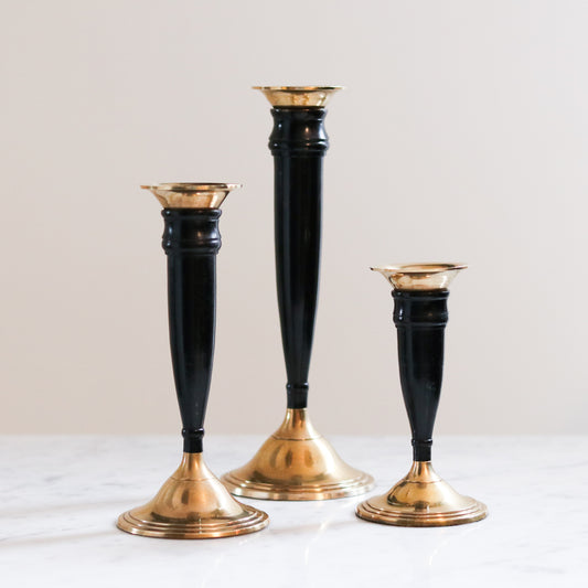 Brass Candle Stick Set (3)