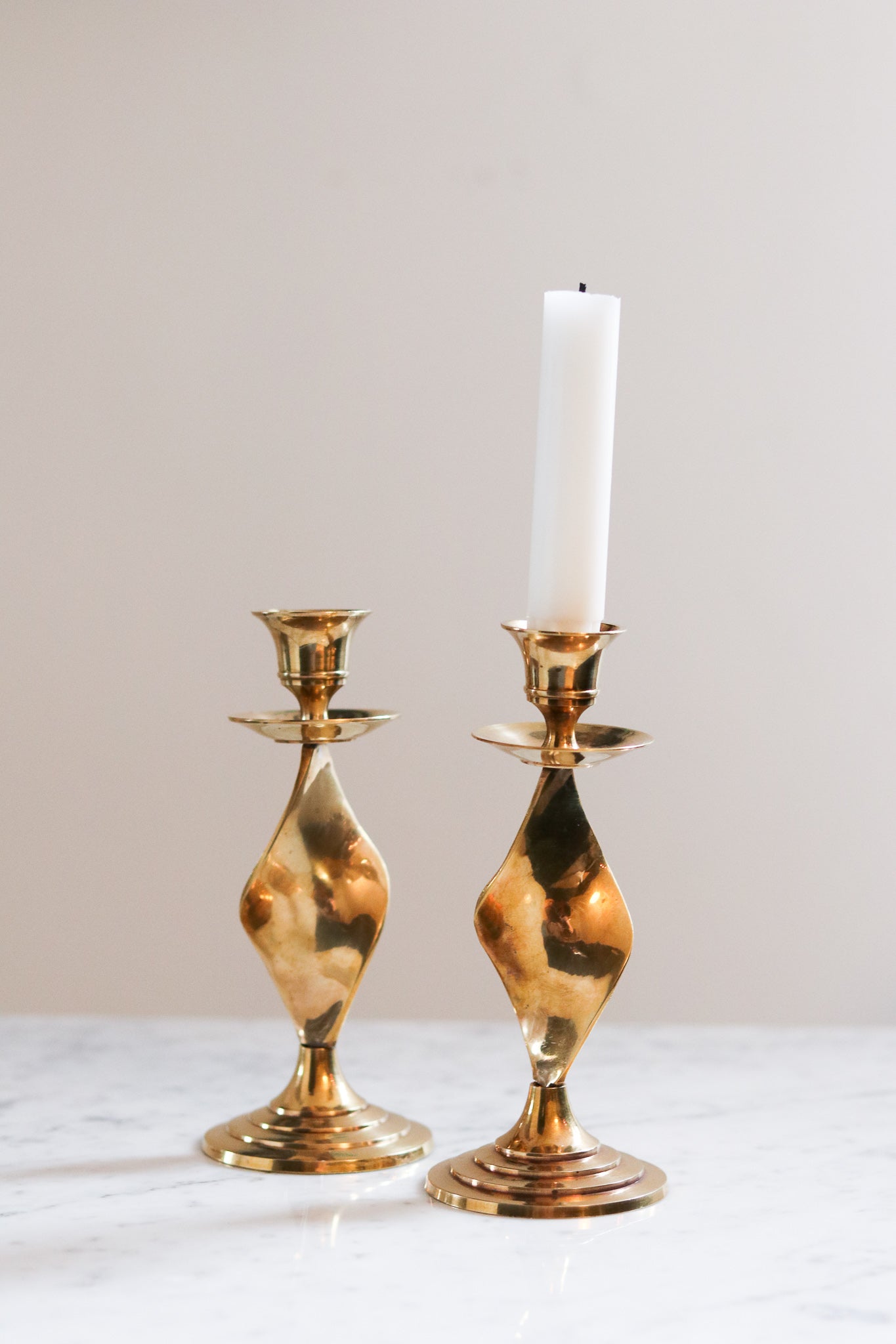 Brass Candle Stick Set (2)