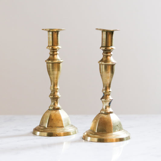 Brass Candle Stick Set (2)