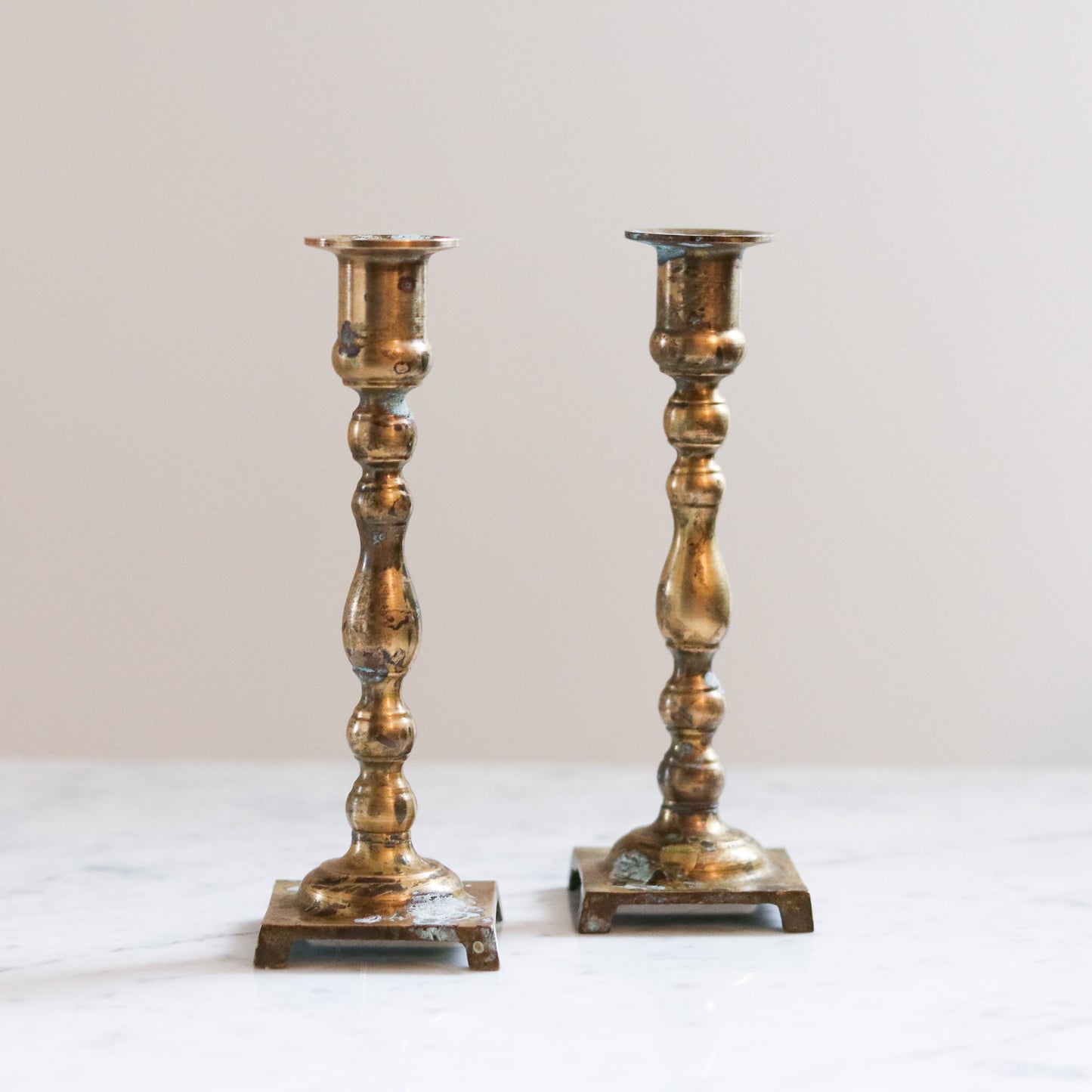 Brass Candle Stick Set (2)