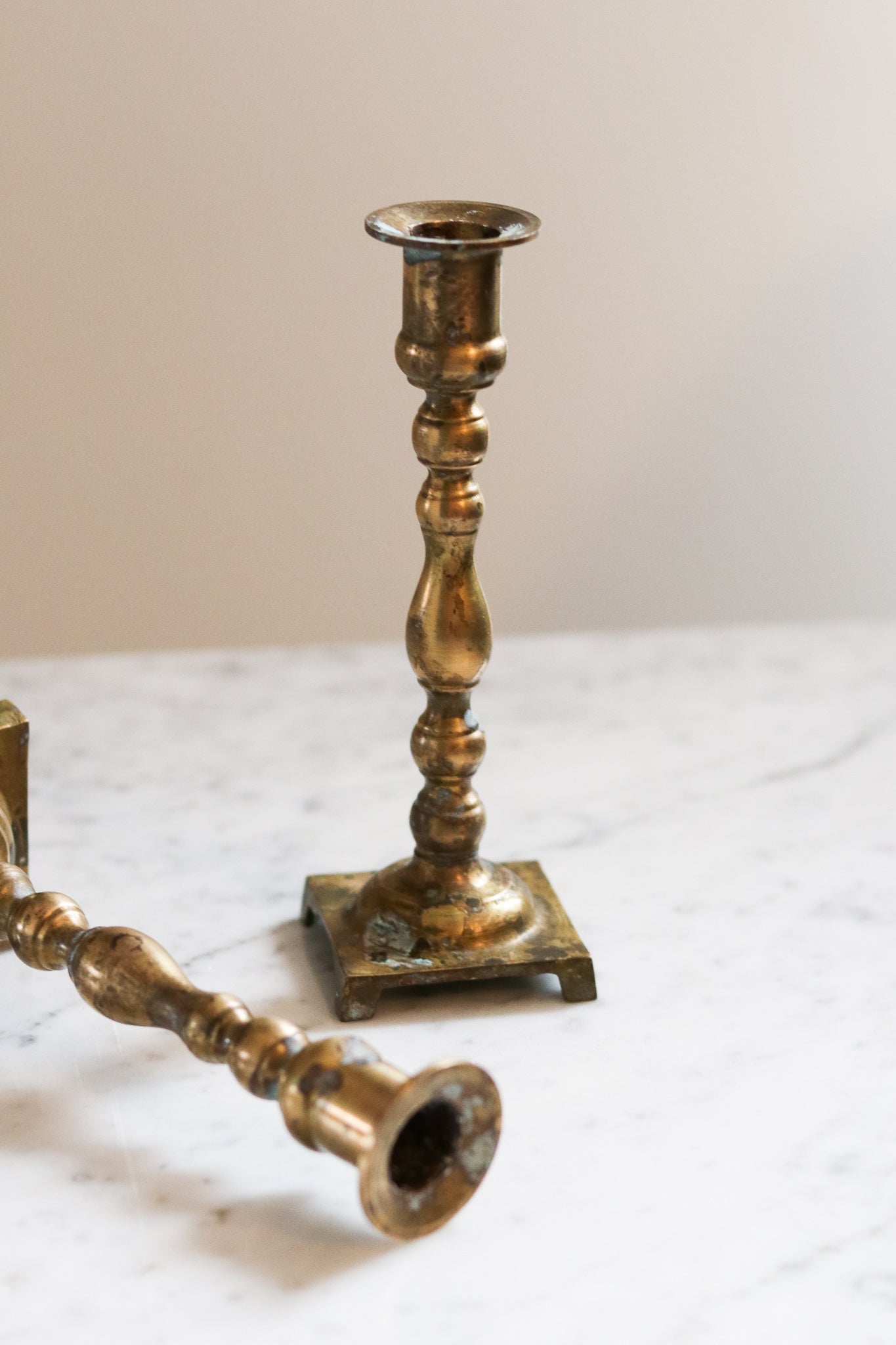 Brass Candle Stick Set (2)