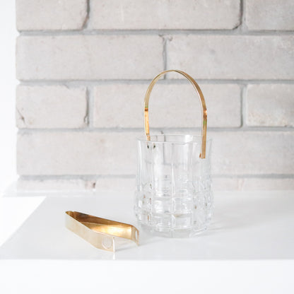 Crystal + Brass Mini Ice Bucket