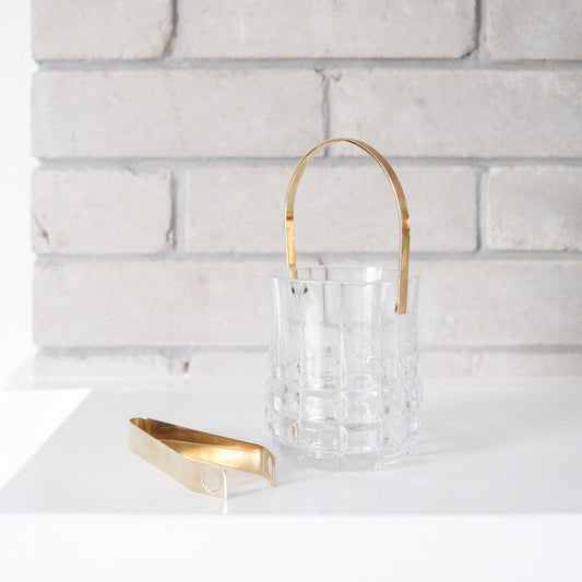 Crystal + Brass Mini Ice Bucket
